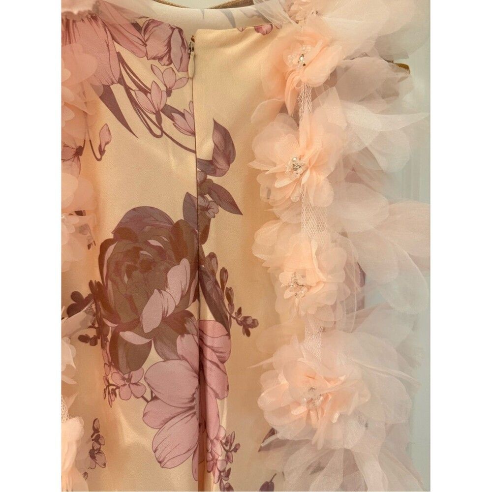 NEW BRONX BANCO Magnolia Rosie Off-Shoulder Floral Column wedding guest Gown - Picture 10 of 13